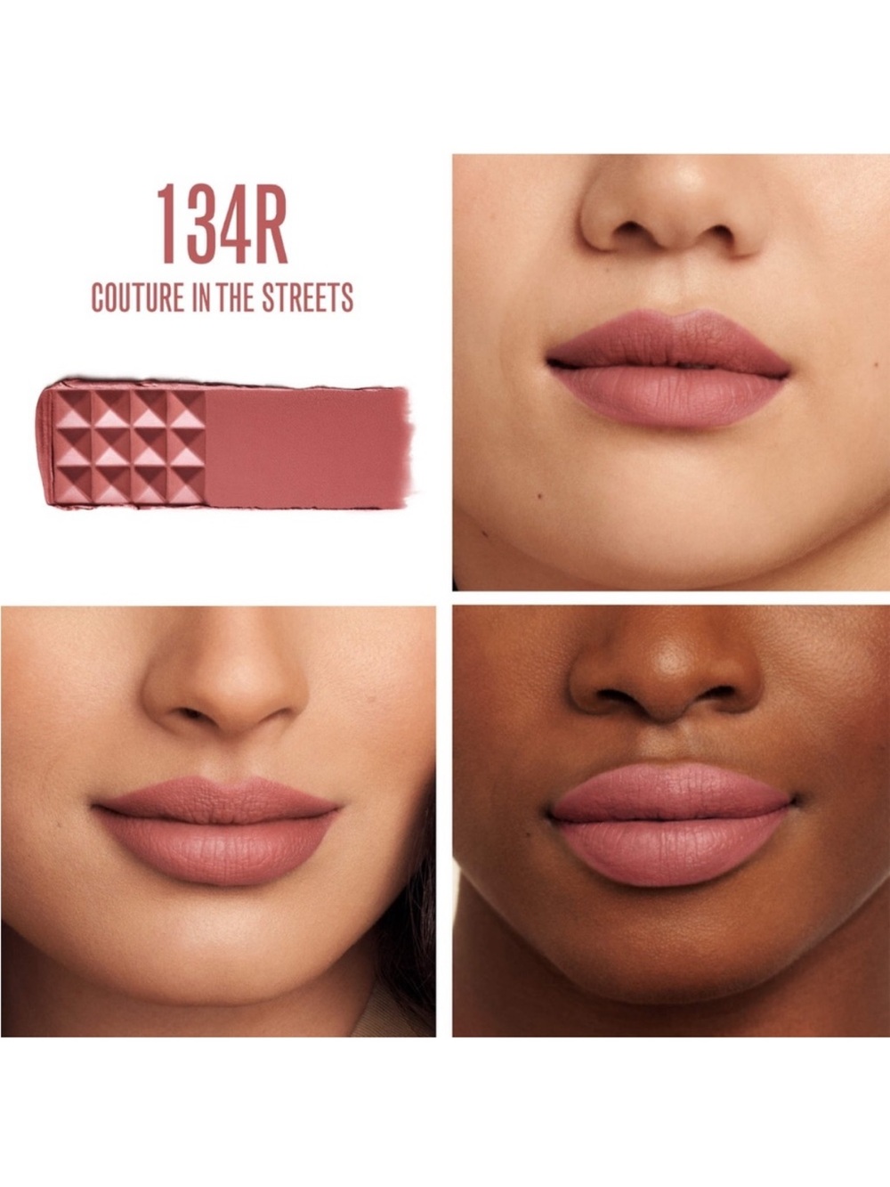 Valentino Rosy Nude Matte Lipstick: Spike Valentino #134R Couture In The Streets